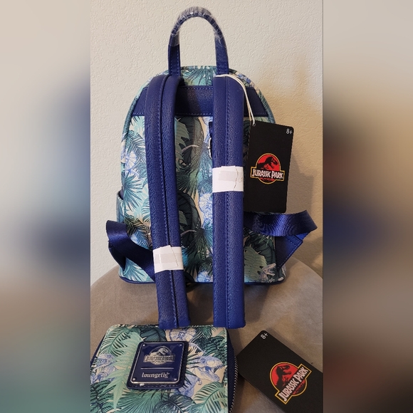 Loungefly Jurassic Park Backpack Purse and Wallet - Picture 6 of 16